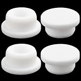 4 Pcs Rubber Sink Overflow Hole Cover,Kitchen Bathroom Sink Spillover Hole Round Overflow Cover,Reusable Drain Insert Plug Round Caps,Bathroom Basin Trim Rubber Material (White)