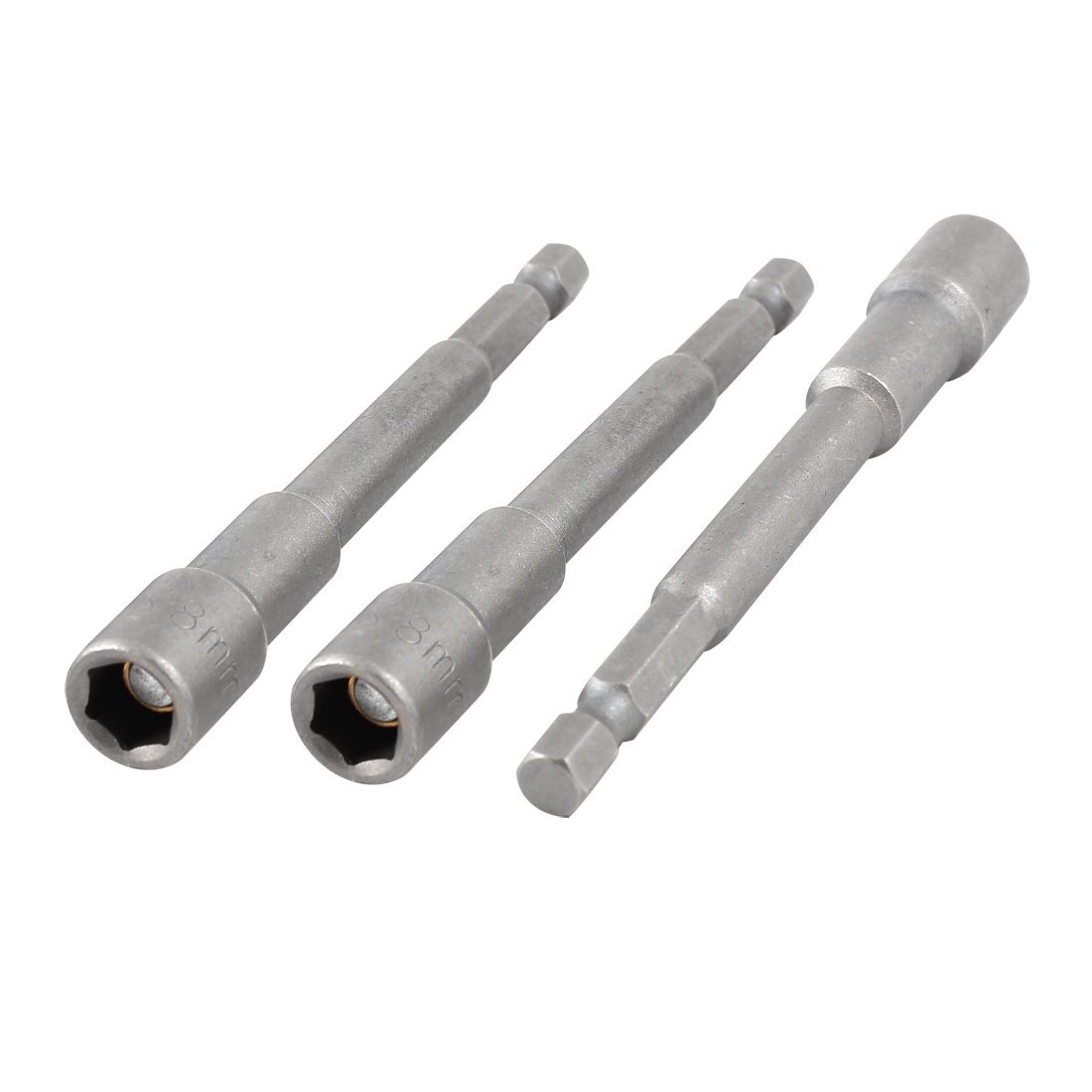 Sourcingmap a14050200ux0055 8 x 100 mm Magnetic Hex Socket Nut Driver Setter (3 Pieces), 8mm x 100mm