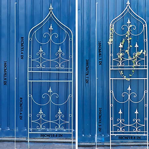 PLHMS 3er Pack Pflanzen-Rankhilfe aus Metall, für den Garten, Rankgitter mit Halter H-96 cm Kletterhilfe, Garten… – Bild 3