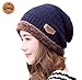 Women Fashion Hats HINDAWI Thick Knit Skull Cap Warm Winter Snow Slouchy Beanies