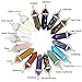 Wholesale 16PCS Assorted Nature Hexagonal Quartz Stone Pendants Healing Reiki Chakra Point Charms Bulk for Jewelry Making