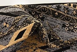Unique Loom Taftan Collection Border Geometric