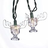 National Lampoon Christmas Vacation Kurt Adler UL 10-Light Wally World Moose Mug Light Set