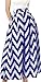 NINEWE Women's White Contrast Polka Dot Print Maxi Skirt (14, Bluewave)