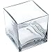 Clear Square Glass Vase Size 5x5x5 Inches Votive Floating Candle Holder and Floral Centerpiece - Case of 12