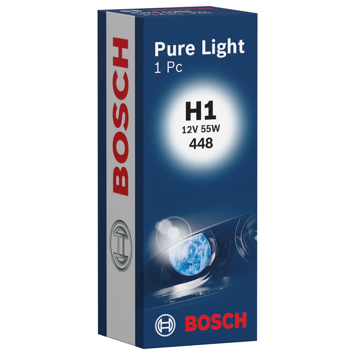 BOSCH BLB448 H1 Pure Light Bulb, 12 V, Silver