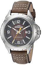 Timex Men's TWH2Z8310 Expedition Rugged Metal Field Brown/Black/Wood Grain Leather Strap Watch