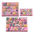 3Pcs Letters & Numbers Fondant Cake Molds Soap Chocolate Mould