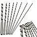 8 Pcs 200mm Extra Long Twist Drill Bits for Steel Straight Shank Tool Sets Wood Plastic and Aluminum, Plastic, Jewelry 2mm - 7mm
