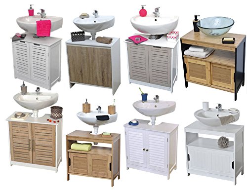 EVIDECO Non Pedestal Under Sink Storage Vanity Cabinet MAHE Bamboo - Thumbnail 5