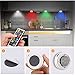 LEASTYLE Wireless LED Puck Lights with Remote Control 6 Pack, LED Under Cabinet Lighting,Puck Lights Battery Operated, Closet Light, Under Counter Lighting, Stick On Lights