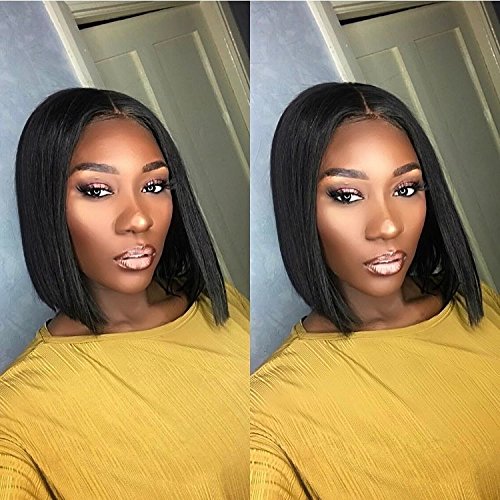 Short bob lace front wigs straight human hair glueless …