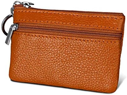 Wallet 12 Colors Coin Purse Key Bag Mini Leather Credit Card Holder Anti-Theft Brush Anti-RFID Bus Card Package, Brown