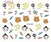 Elevin(TM) New 2016 Halloween Pumpkin Skull Spider Big Sheet Water Transfer 3D Nail Art Sticker Decals Manicure Watermark Tattoos Nail Art Tips (D)
