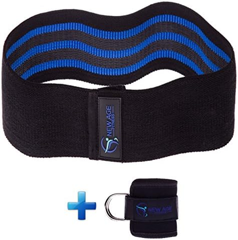 Hip Circle Resistance Bands - Non Slip Squat Band Help Tone Your Booty, Comes with Ankle Starp - Glute Activation Band and Hip Abductor, Leg Band for Workout or Physical Therapy, Exercise Loop