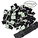 Selizo 100 Pack Adhesive Wire Clips Holder Management with 50 pack Cable Ties for Car, Office and Home