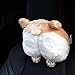 TINTON LIFE 2PCS Super Cute Corgi Butt Car Seat Headrest Neck Pillow