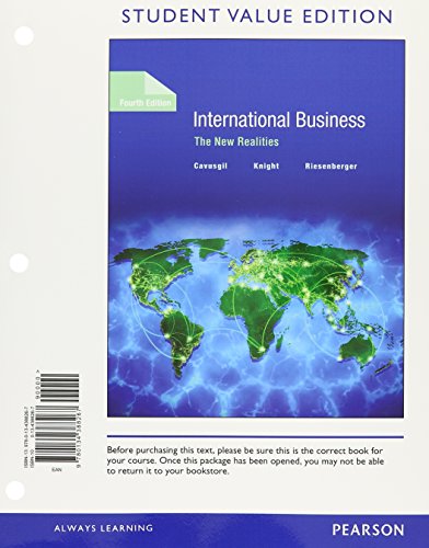 International Business: The New Realities, Student Value Edition Plus MyManagementLab with Pearson eText -- Access Card Package (4th Edition)
