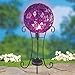 Collections Etc Mosaic Solar Gazing Ball with Pedestal Stand Garden Decoration
