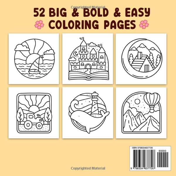 Simple Art: Coloring Book for Adults and Teens, Bold and Easy Designs for Relaxation with Minimalist Features (Bold & Easy Coloring) Simple Art: Coloring Book for Adults and Teens, Bold and Easy Designs for Relaxation with Minimalist Features (Bold & Easy Coloring) Paperback Spiral-bound