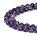 BRCbeads Gorgeous Natural Purple Amethyst Gemstone Faceted Round Loose Beads 6mm Approxi 15.5 inch 58pcs 1 Strand per Bag for Jewelry Making