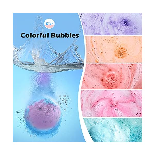 Homasy-Bath-Bombs-12-Packs-Bath-Bomb-Gift-Set-Fizzies-Body-Moisturize-Perfect-for-Bubble-Spa-Bath-Pure-Natural-Scents-Handmade-Day-Gift-for-Kids-Mom-Girlfriend-Friends-Family-Members Homasy Bath Bombs, 12 Packs Bath Bomb Gift Set, Fizzies Body Moisturize, Perfect for Bubble & Spa Bath, Pure Natural…