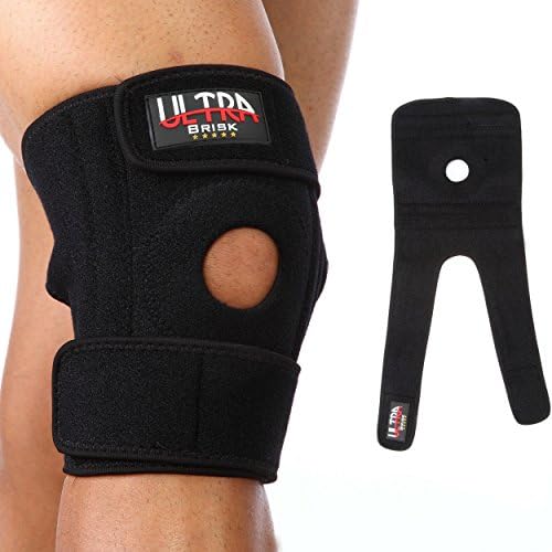 Medical Grade Knee Brace for Support, Meniscus Tear, Arthritis, ACL, Running, Basketball, Sports, Athletics. Open Patella Protector Wrap, Neoprene, Non-Bulky, Relieves Pain. FDA Approved