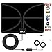 2018 NEW VERSION ! HDTV Antenna, Indoor Amplified TV Antenna 60--90 Mile Range with Detachable Amplifier Signal Booster and 16.6 Feet Thicker Coaxial Cable For 4K 1080P 2160P Free