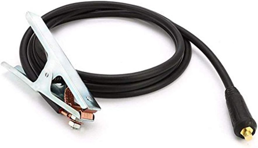 300Amp Arc Welding Ground Clamp Earth Ground Copper Grip Clip Clamp with Cable 10-25mm Connector … (7M)