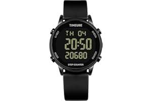 TIMEURE Pedometer Watch for Women, Step Counter for Walking No App/Phone Required Step Counter, Waterproof Fitness Calorie Tracker, Distance Tracking, Alarm, Large Digital Display Watch, TU-2509