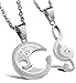 Jstyle Jewelry Stainless Steel Best Friend Puzzle Pendant,Music Note Engraved,with Chain