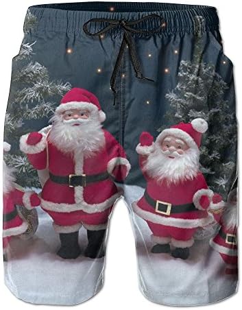 Merry Christmas Men's Beach Shorts Beach Trunks Quick Dry Sports Shorts Size XXL Personalize