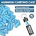 Foam Ear Plugs for Sleeping, 40 Pairs Noise Cancelling Ear Plugs with Aluminum Carry Case, 34db NRR Soft Sleep Earplug for Noise Reduction, Sound Blocking, Traveling, Flying, Working, Studying, Blue
