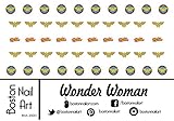 Wonder Woman Waterslide Nail Decals - 50pc