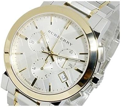 burberry check stamped chronograph bracelet watch