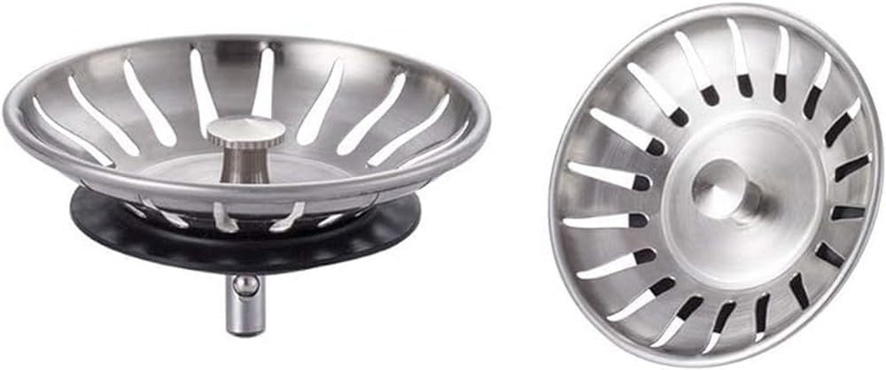 Ibergrif 2 Pack Stainless Steel Kitchen Sink Plug Strainer 78mm M34351-2