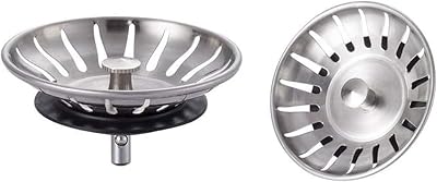 Ibergrif 2 Pack Stainless Steel Kitchen Sink Plug Strainer 78mm M34351-2
