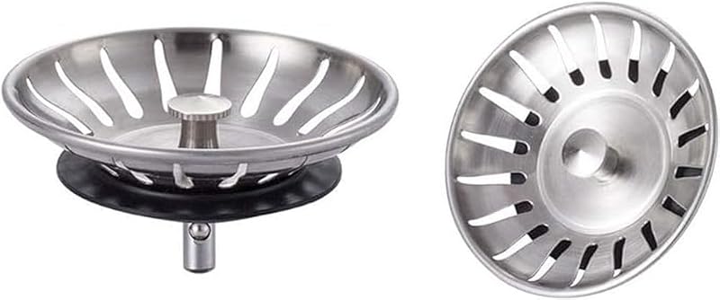 Ibergrif 2 Pack Stainless Steel Kitchen Sink Plug Strainer 78mm M34351-2