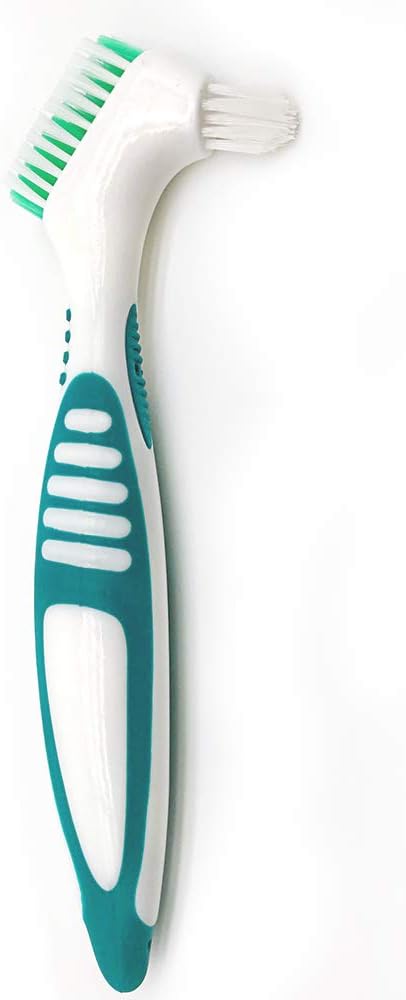 2 Pcs Premium Hygiene Denture Cleaning Brush Set, Multi-Layered Bristles & Ergonomic Rubber Handle, for Denture Care: Health & Personal Care