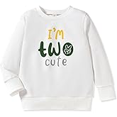CPEI Toddler Boy 2nd Birthday Outfits Im Two Cute Sweatshirt 2 Year Old Birthday Boy Sweatshirt (US, Age, 2 Years, White)