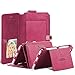 For Apple iPhone 6 Plus and Apple iPhone 6s Plus 5.5 inch Case, FLOVEME Vintage 2 in 1 Zipper Magnetic Wallet Leather 18 Card Slots Handbag Full Protection Flip Pouch Kickstand Cover Holder - Hot Pink