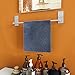 LuckIn 12 Inch Towel Bar Self Adhesive Towel Rod, Stick on Wall Hand Towel Hanger Brushed Nickel, Stainless Steel Single Towel Holder Door No Drill Hanging for Bathroom and Kitchen, TR0012SA