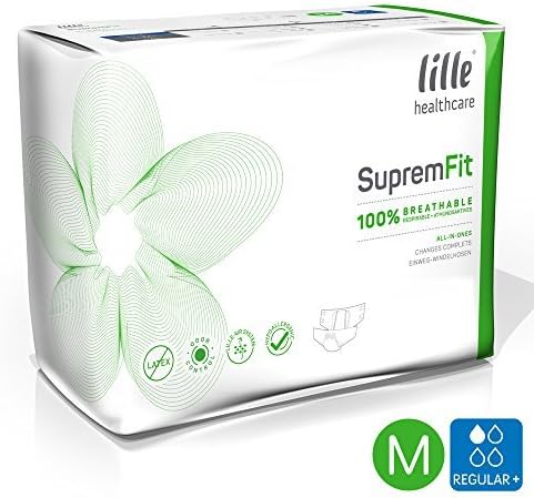 LILLE HEALTHCARE SUPREM Fit All in Ones - Regular Plus (2430ml) Medium (80-120cm/31-47in) Pack of 26 by LILLE Healthcare