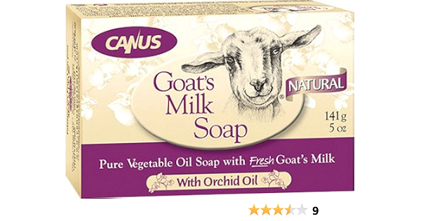 Canus goat's Milk vegetable Oil bar soap with orchid Oil - 5oz (779242000955)