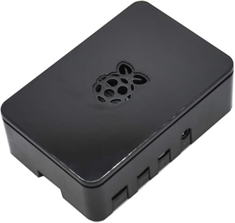 ACAMPTAR para Raspberry Pi ABS Caja Caja de Cerramiento V4 Actualizado para Raspberry Pi 4B (Negro)