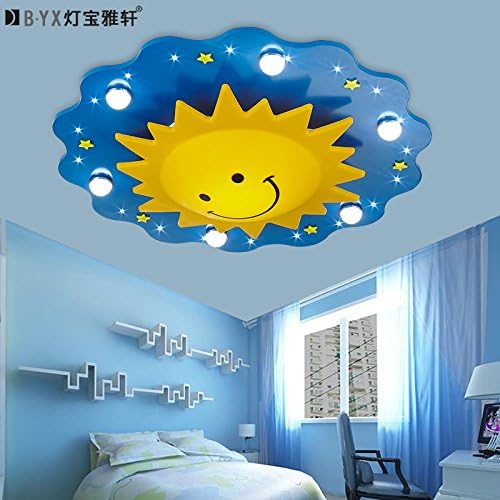 Lterd Kinder Schlafzimmer Lampe Deckenlampe Mit Led Beleuchtung Kreative Cartoon Sonne Jungen Zimmer Kinder Decke Lampe 55 56 13 Cm Warmweiss Amazon De Beleuchtung