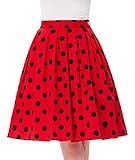 Retro Pleated Polka Dots Bubble Skirt High Waist Size L CL6294-1