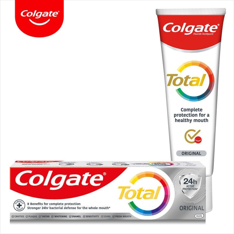 Prophylaxie active originale totale Dentifrice 2x75ml | Combat les principales causes* des problèmes de santé bucco-dentaire | Protection antibactérienne 24h | Prouvé cliniquement