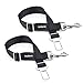 PetBemo Car Seat Belt for Dog and Cat 2 Packs Adjustable Dog Seatbelt Pet Vehicle Harness Safety Leads Heavy Duty & Durable with Customized Buckle Black, 1-Year Warranty
