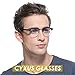 Cyxus Blue Light UV Blocking Computer Glasses Women Men, Anti Eye Strain Eyewear (Black, spring hinge,Medium)